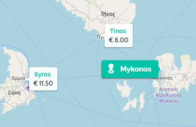 Greek Ferry System Map