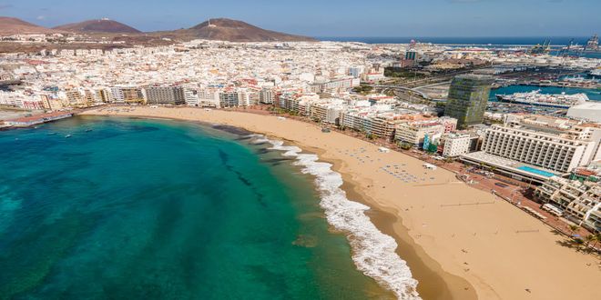 Vista aérea de Las Palmas de Gran Canaria (Islas Canarias)