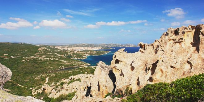 Panorama of the coast of Palau and Gallura