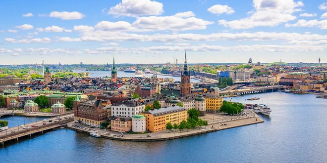 Vue panoramique du centre-ville de Stockholm