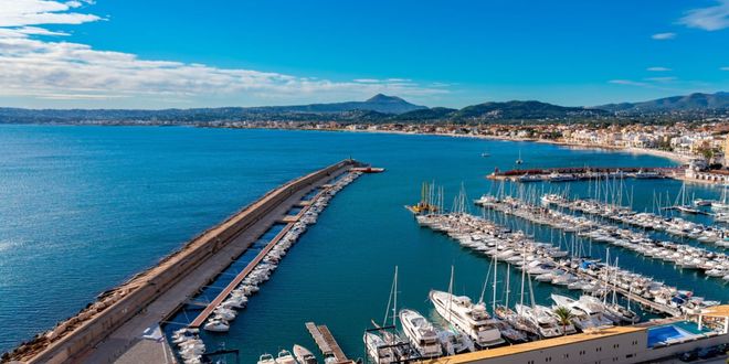The town and port of Jávea, Alicante, Spain