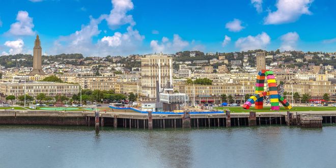 The port city of le Havre, Normandie, France