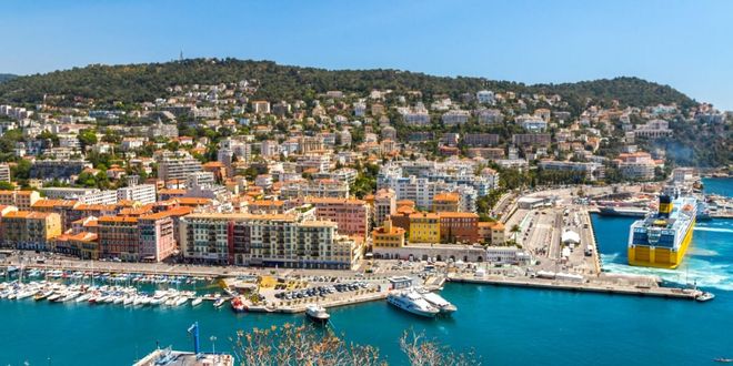 The ferry pier in Nice, France