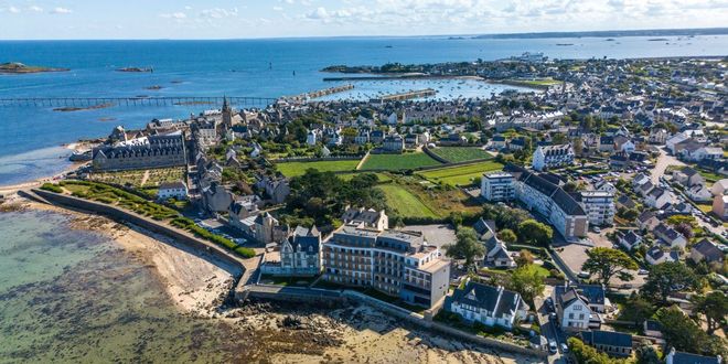 Panoramic view of Roscoff, Britanny, France