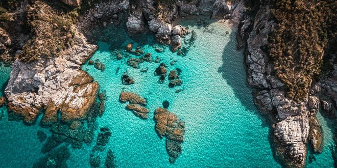 Panoramic view of beach in Skikda, Algeria