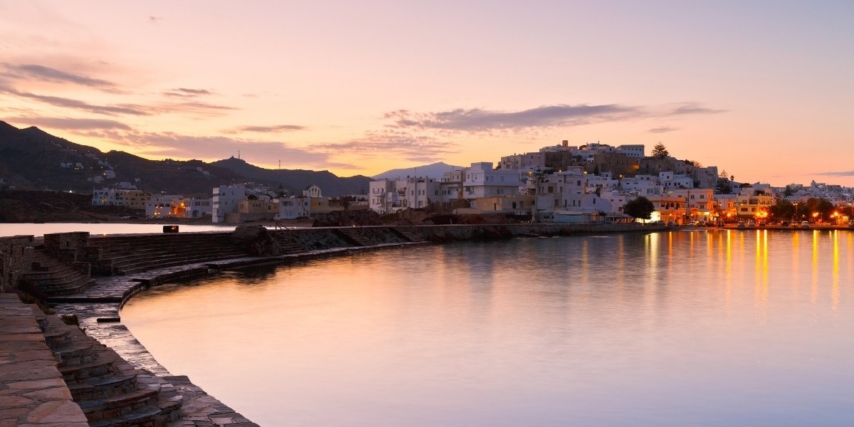 The port of Naxos in the early evening