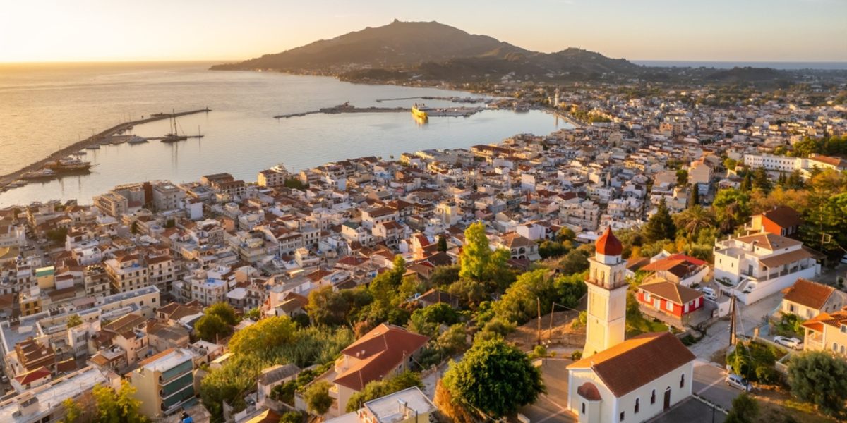 The beautiful port of Zante