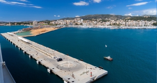 The city view and the port of Palma de Mallorca