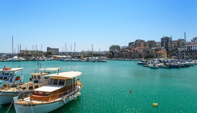 The port of Heraklion in Crete