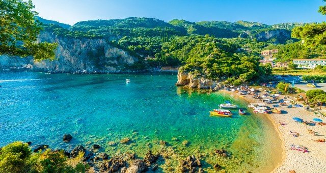 Paleokastritsa in Corfu, Greece