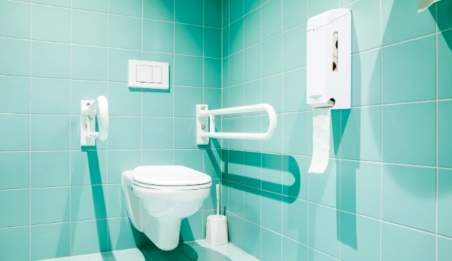 Des toilettes accessibles en fauteuil roulant en Espagne