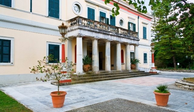 The fully accessible palace of Mon Repos in Corfu, Greece