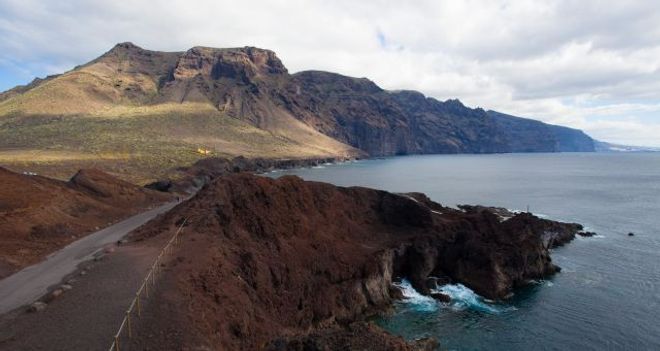 Salinas de Fuencaliente junto al océano Atlántico, en La Palma (Canarias)