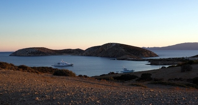 Livadi beach in Schinoussa, Greece