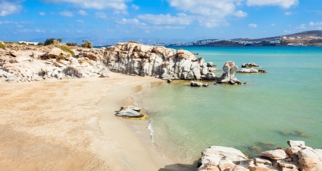 The beach of Kolymbithres in Paros