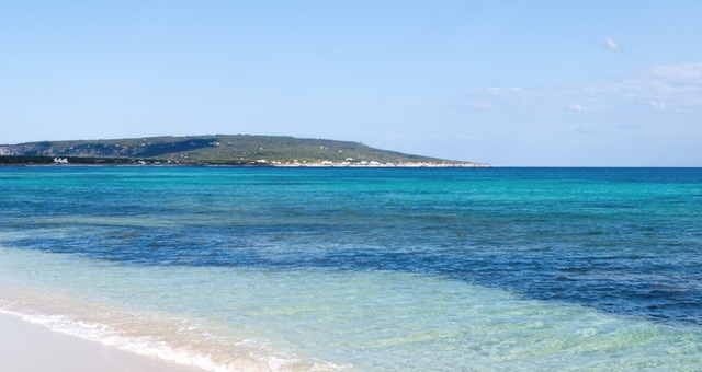 The calm waters of Playa de de Migjorn in Formentera