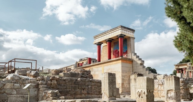 Ruins of Knossos Palace in Crete, Greece