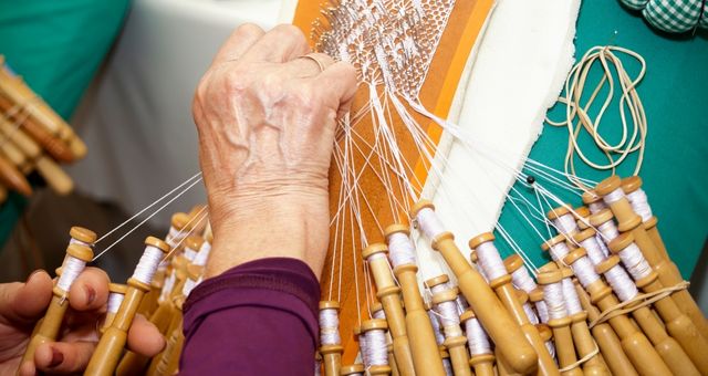 Local Gozo artisan lace making