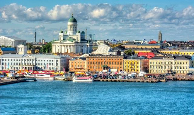 The port of Helsinki in Finland