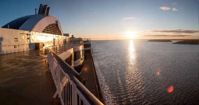 The Gulf of Finland from the deck of the ferry