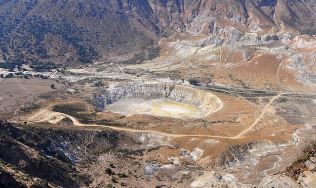 Volcanic landscape in Nisyros island, Greece