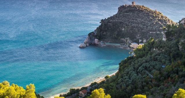 The Saraceni Bay in Liguria, Italy