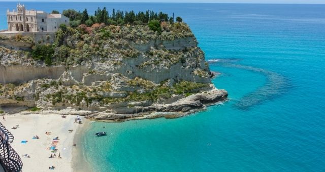 The beach of Rotonda in Tropea, Italy