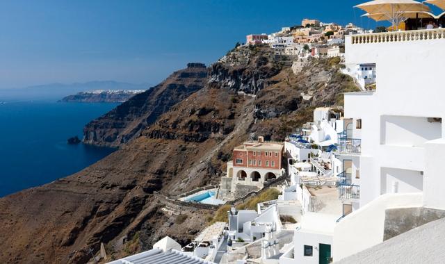 Houses on the caldera of Santorini