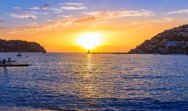 Cloudy sunset at the Port d'Andratx, Mallorca