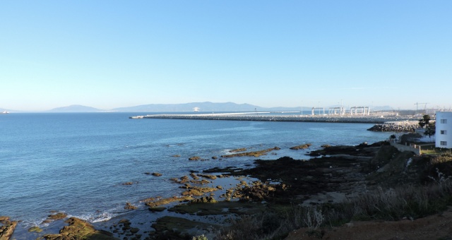 Panoramic view of Tanger Med Port in Morocco