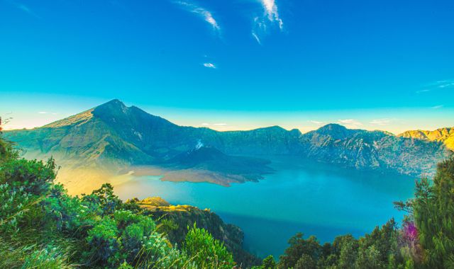 Morning view of Mount Rinjani, Lombok