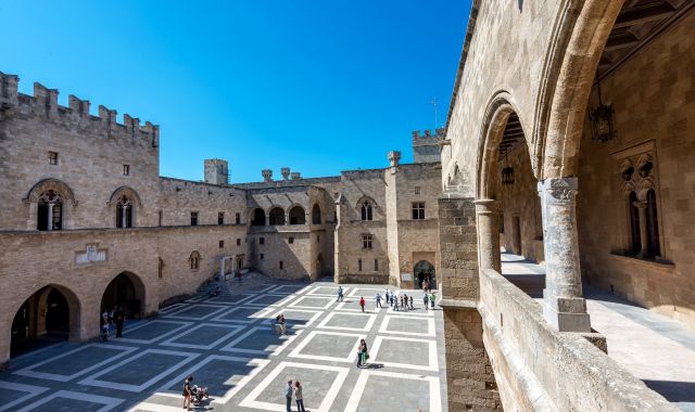 The Palace of the Grand Master of the Knights of Rhodes on Rhodes, Dodecanese, Greece