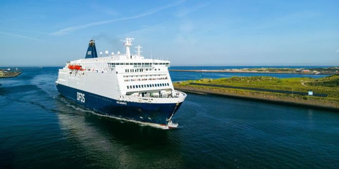 View of the King Seaways ferry operated by DFDS