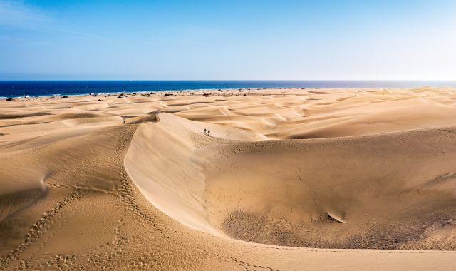 Dune di sabbia nella Riserva Naturale di Maspalomas, a Gran Canaria
