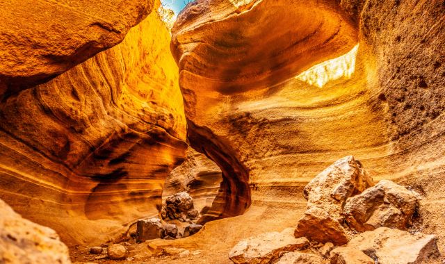 View of Barranco de las Vacas in Gran Canaria, Canary Islands, Spain