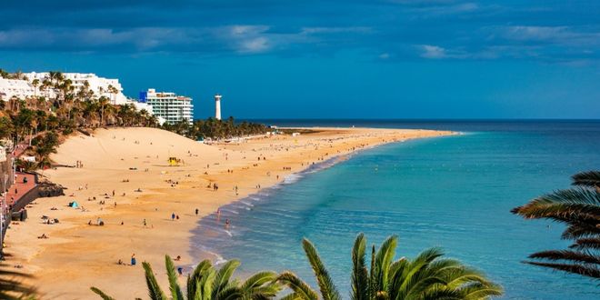 Playa del Matorral in Morro Jable, Fuerteventura, Spain