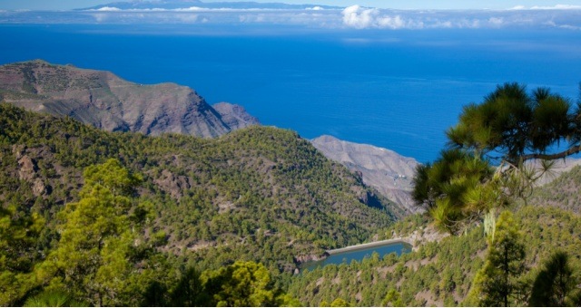 Sea views from Tamadaba Natural Park in Gran Canaria, Canary Islands, Spain
