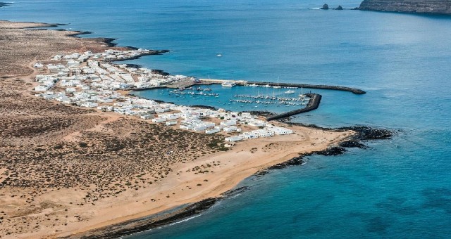 Caleta de Sebo auf La Graciosa, Kanaren, Spanien