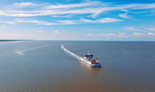 Ferry sailing to the Netherlands
