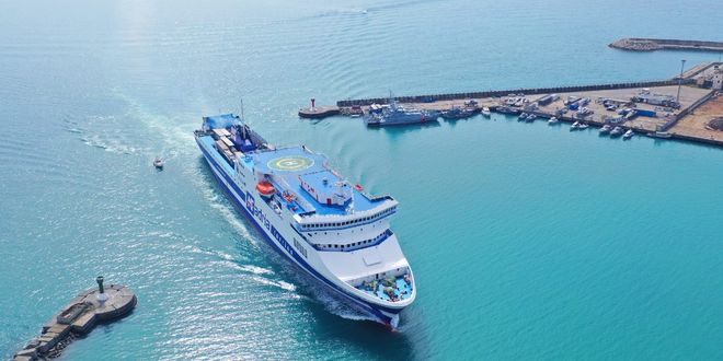 Adria Ferries' AF Claudia vessel approaching a port