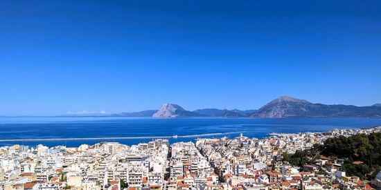 The city of Patras by the sea in Western Greece
