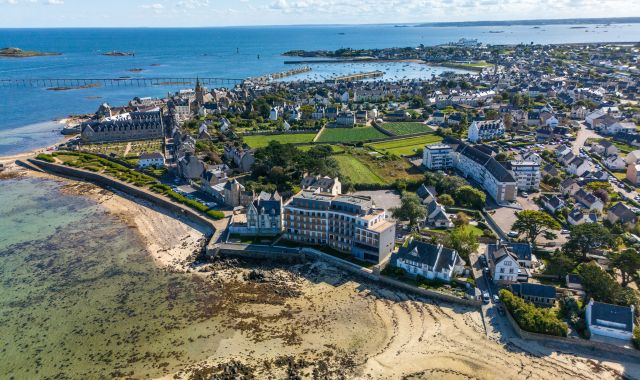 Aerial view of Roscoff in France
