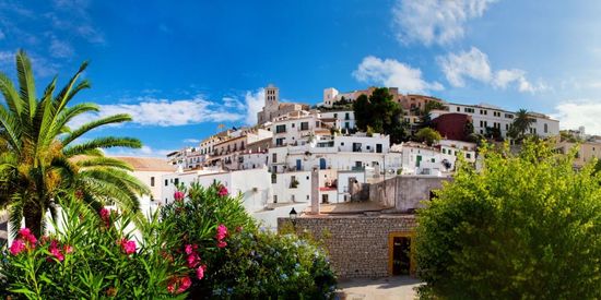 The old town of Ibiza in spring, Balearics, Spain