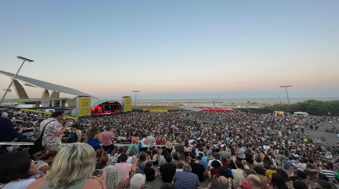 Parc del Fòrum in Barcelona, Spain, during a Primavera Sound concert in 2025