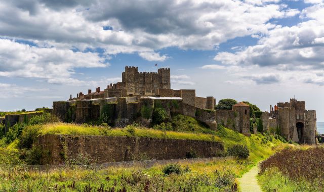 View of Dover Castle, England, UK