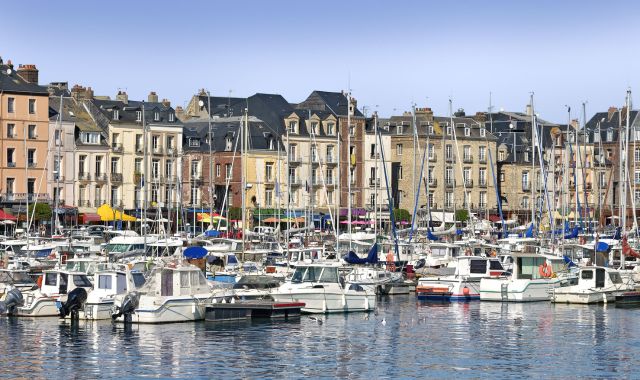 View of the port of Dieppe, France