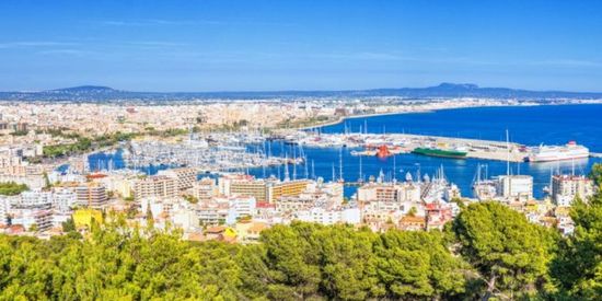 The city and port of Palma de Mallorca, Spain
