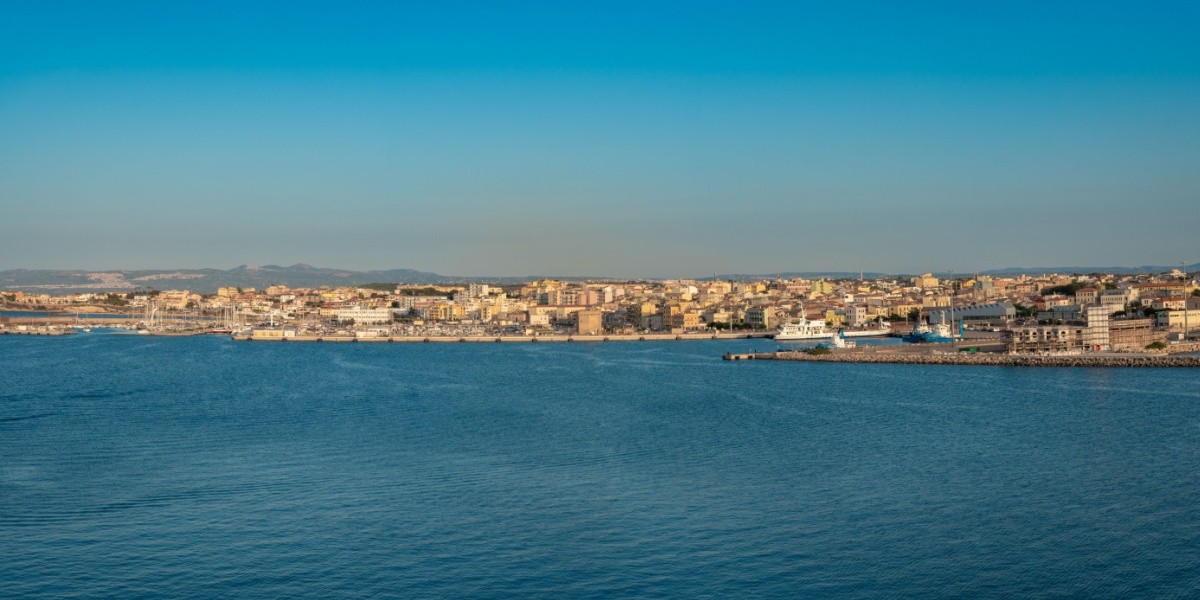 Porto Torres coastal port in Sardinia Italy