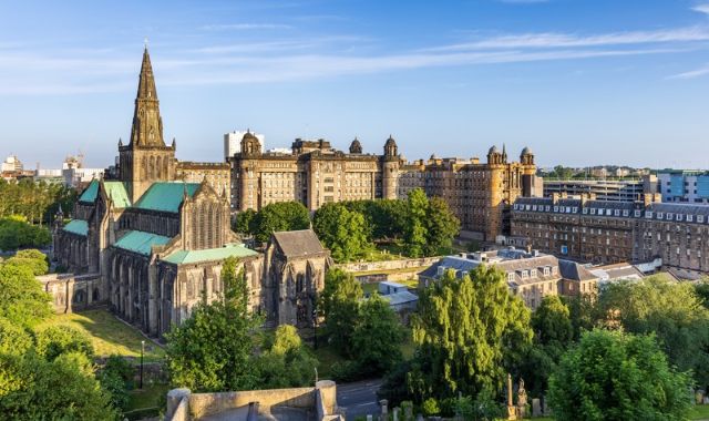 View of Glasgow Cathedral in Scotland, UK