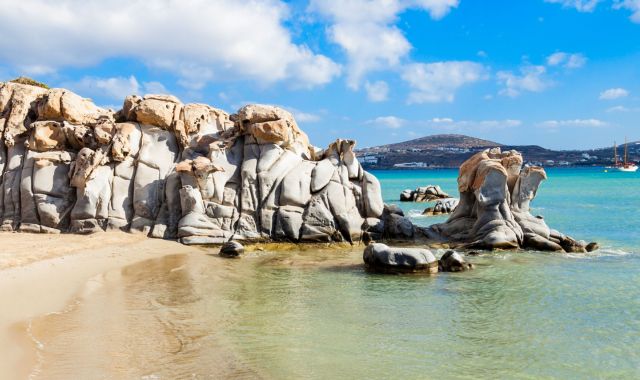 View of Kolymbithres beach in Paros, Cyclades, Greece